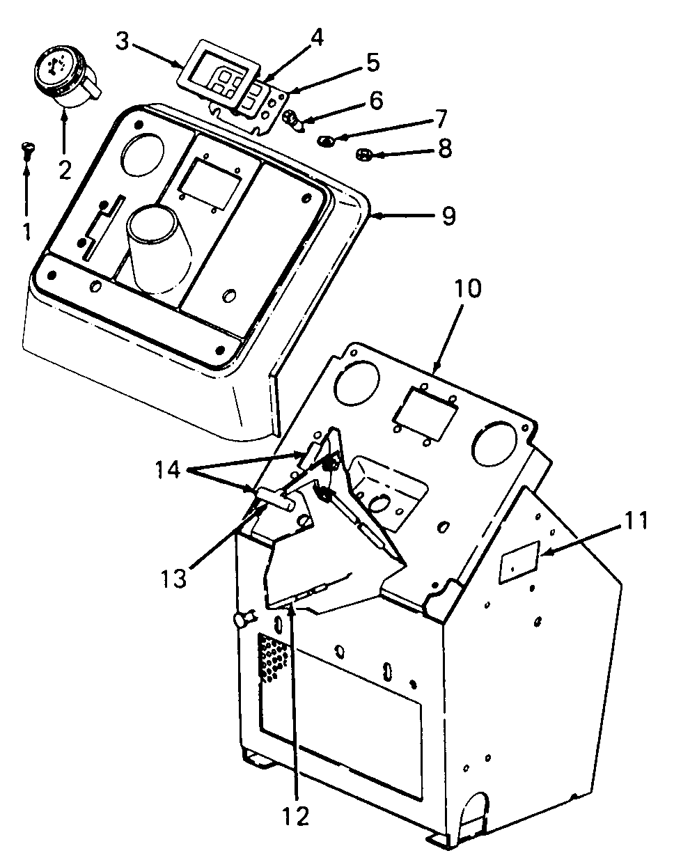 Pedestal, Engine Controls And Instrument Panel Diagram and Parts List for 1105 0350039U-135292100-135292399-136292100 Cub Cadet Lawn Tractor